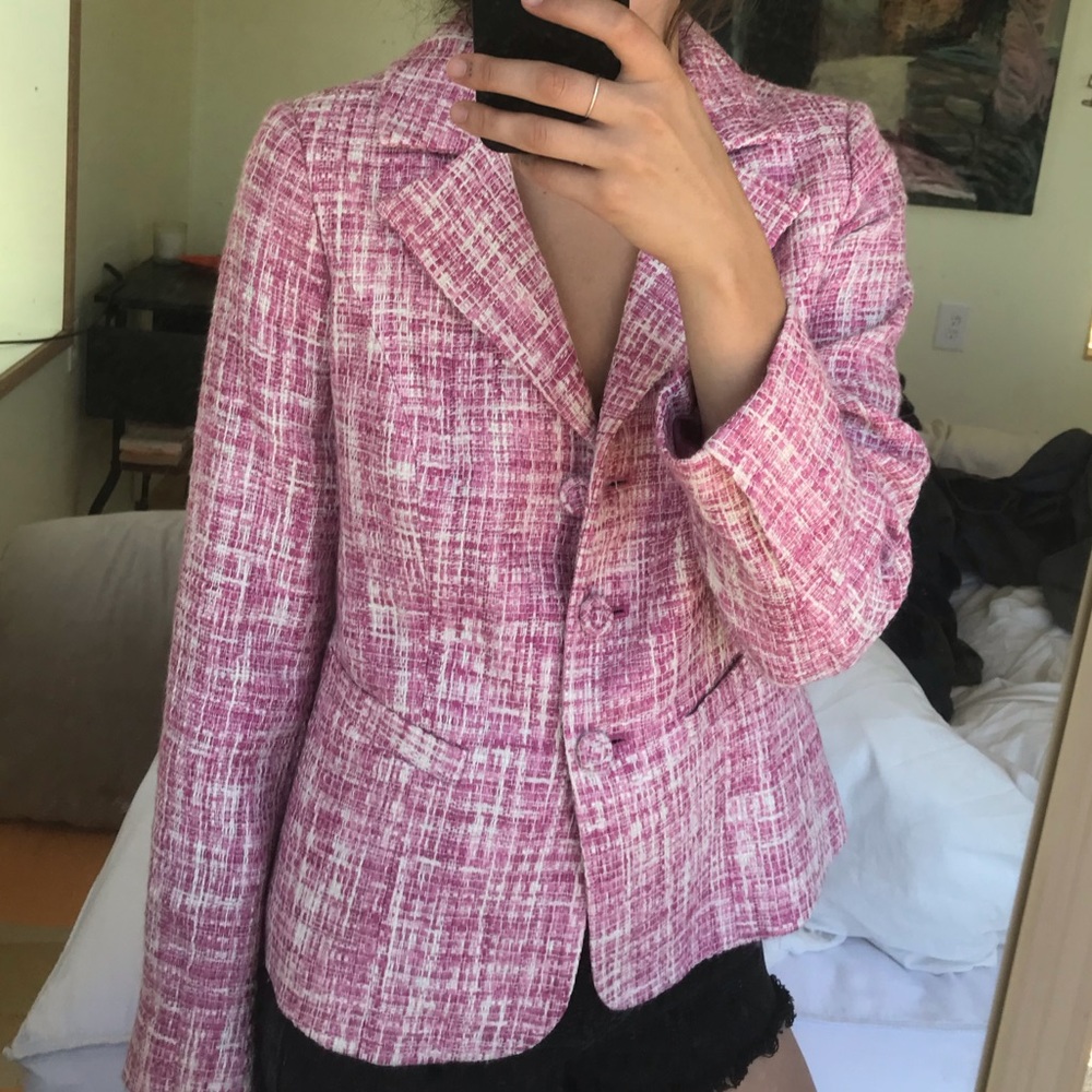 Pendleton Petite Pink Statement Blazer - image 3